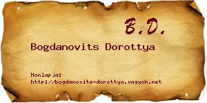 Bogdanovits Dorottya névjegykártya