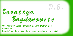 dorottya bogdanovits business card